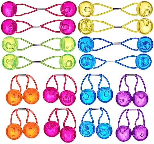 24pc Ponytailers Large Round Ponytail Balls Twin Bead Hair Fun Colorful - Image 2