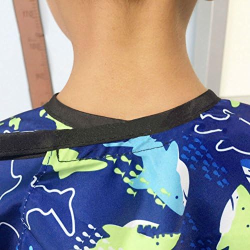 AKOAK Children Cartoon Dolphin Patterned Hair Cut Cap Waterproof Hairdresser Dressing Salon Gown Apron Cloak Cloth for Salon - Image 4