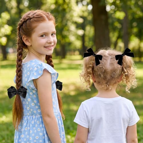 11PCS School Hair Accessories Uniform Hair Bow Headband Clips(Black) - Image 5