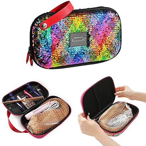 RemeeHi Hair Lace Wig Travel Bag Storage Case, Wig Tools Hairdressing Bag, Stylist Cosmetic Organizer With Accessory Pockets Small G111 - Image 3