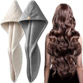 YFONG 2 Pack Large Microfiber Hair Towel Wrap for Women, Quick Dry Turban by YFONG