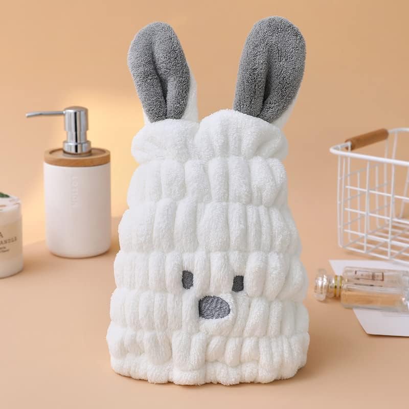 Hair Towel Wrap for Kids, Bunny Toddler Dry Head Cap Absorbent Quick - Image 7