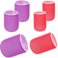 Jumbo Hair Rollers, 6 Packs Large Rollers For Hair, Self Grip Salon Hairdressing Curlers, Hair Curlers Sets, DIY Curly Hairstyle, Colors May Vary, (3xJumbo+3xLarge) by BESSEEK