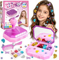 Hair Gem Stamper Kit – Hair Jewelry & Bling Craft Toys for Girls – Sparkling Hair Accessories with Glitter Sequins – DIY Hair Arts Crafts – Birthday Gifts for 5 6 7 8 9 10 11 12 Year Old by GlamLoops