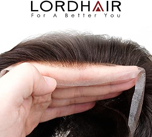 Lordhair Hair System for Men Human Hair Toupee, 7 x 9 Inch, #2 - Image 3