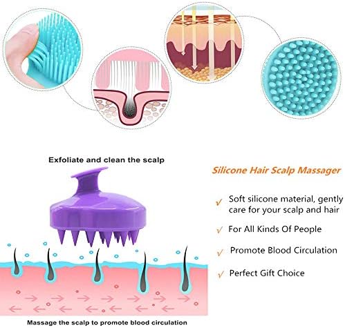 Silicone Body Scrubber & Scalp Massager, Long Handle Shower Brush, Exfoliating Scrubber for Men, Women & Kids - Image 4