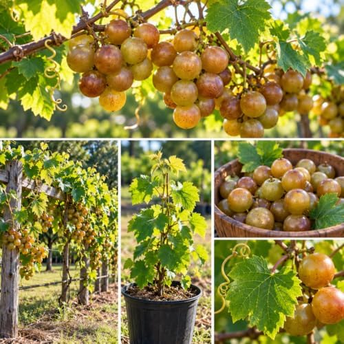Bronze Muscadine Grape Vine Plant, 8–12 Inch Live Plant, 2 Inch Plug - Image 4