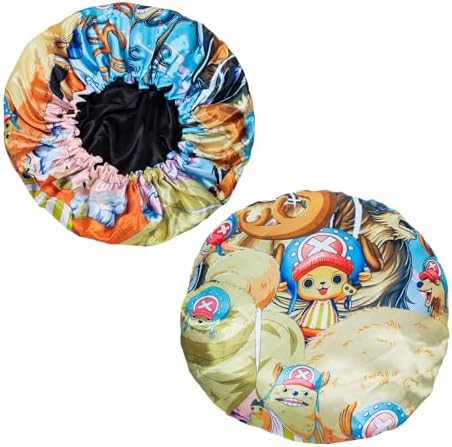 Silky Design Large Anime Bonnet with Elastic Soft Band Adjustable for Women and Men, Comfortable Satin Fabric, HXH Troupe by CrownLimitedSupply