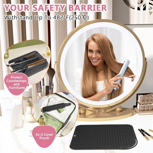 Larger Size Silicone Heat Resistant Mat for Hair Tools(12" x 9") - Image 2