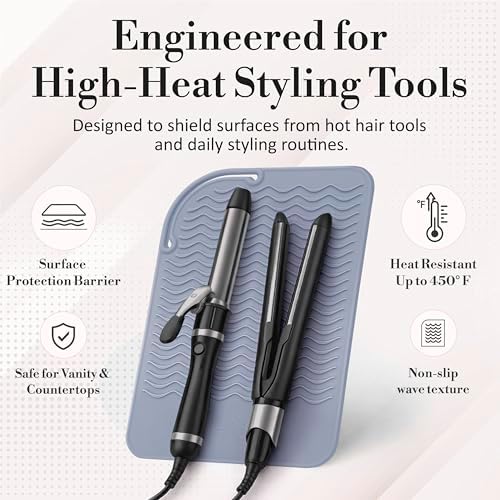 Large Vanity Mat, Heat Resistant Mat for Hair Tools, Vanity Décor - Image 4