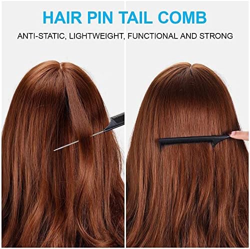 Topsy Tail Hair Tool Set by IKOCO - 400pcs Hair Bands, 2pcs Loop Styling Tools, Rat Tail Comb, (200pcs Each) Clear and Black Elastics - Image 5