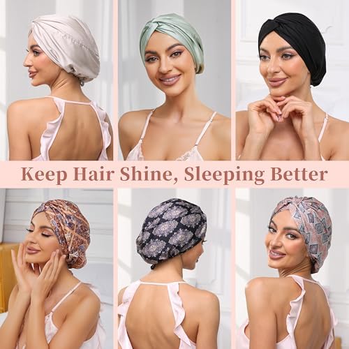 Adjustable Silk Bonnet Satin Curly Hair Wrap for Sleeping Women Anti-Frizz - Image 6