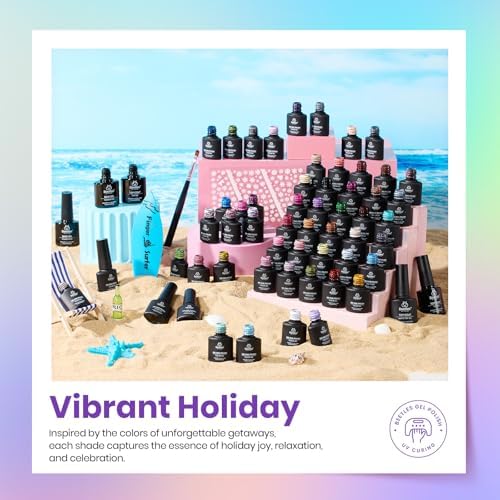 Beetles Gel Nail Polish Set, 63 PCS 55 Colors Gel Polish Kit with Base Coat - Image 5
