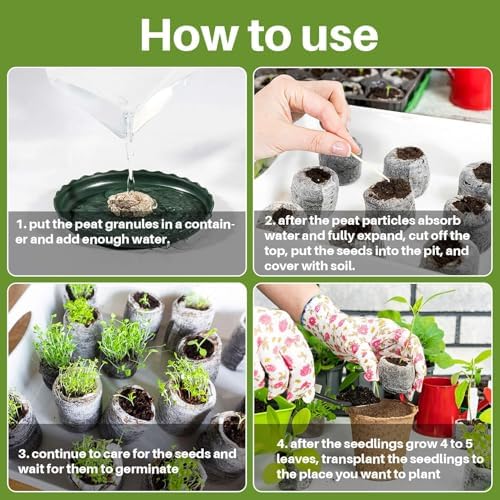 MAQIHAN 50PCS Peat Pellets for Seedlings - 30MM Seed Starter Soil Pods - Image 4