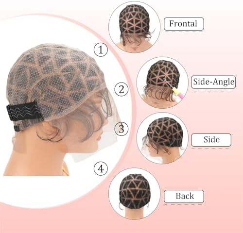 Braided Wig Cap with Baby Hair for Crochet Braids - Glueless Double Full HD Lace Wig Cap for Black Women (99-Triangel Sections) - Image 2