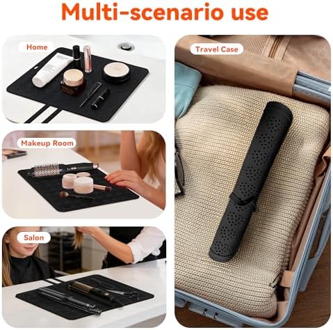 Large Silicone Heat Resistant Mat for Hair Tools with Heart Design, 15"x12" - Image 6