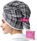 Years calm XL Microfiber Hair Towel Wrap for Women，Gray Stripes by Yearscalm