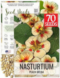Seed Needs Peach Melba Nasturtium Seeds to Plant Edible Flowers 1 Pack by SeedNeeds