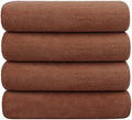 JML Microfiber Bath Towels, 30" x 60", 4 Pack, Brown by JML