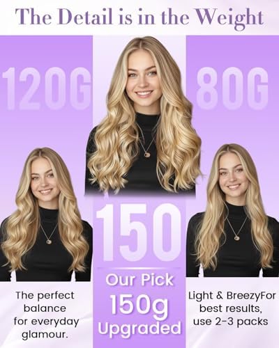 LaaVoo 150g Real Hair Extensions Clip in Human Hair Jet Black 24 Inch - Image 6