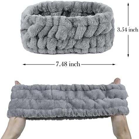 LAPOHI 3 Pack Microfiber Towel Headbands for Washing Face, Facial Headbands Makeup Headband Spa Headband Skincare Headband Fash Wash Headband for Women and Girls - Image 3
