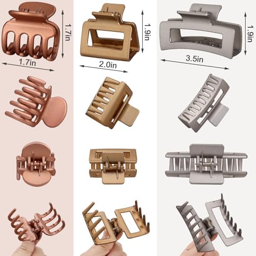 SMKSL 12 Pcs Hair Claw Clips for Women & Girls 3 Styles Hair Accessories - Image 4