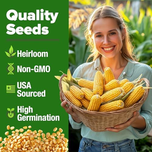 HOME GROWN Golden Bantam Sweet Corn Seeds, 100+ Seeds, Zea mays - Image 2