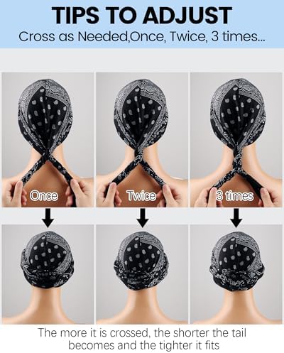 Ababalaya Upgraded Satin Lined Halo Turban Wave Cap - Image 5