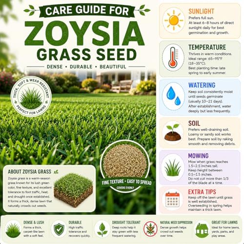 30000 Zoysia Grass Seeds, Warm Season Lawn Seed - Image 2