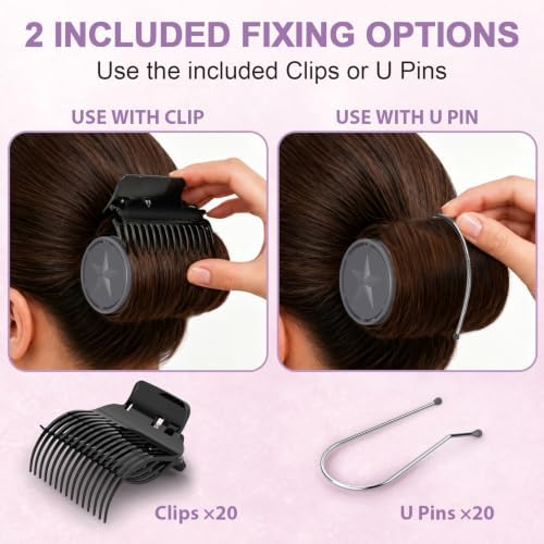 DAN Technology Hot Rollers for Long, Medium and Short Hair, 20-Piece Heated Electric Rollers with Clips, 3 Sizes for Curls and Hair Volume, Ionic Conditioning, 2 Heat Settings, 120V - Image 4