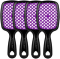 4 Pack Vented Detangling Hair Brush - Detangler Hairbrush with Soft Bristles for Effortless Tangle Free - Ideal for Wet Dry or Curly Damaged Hair for Women Men Kids by Aussumy