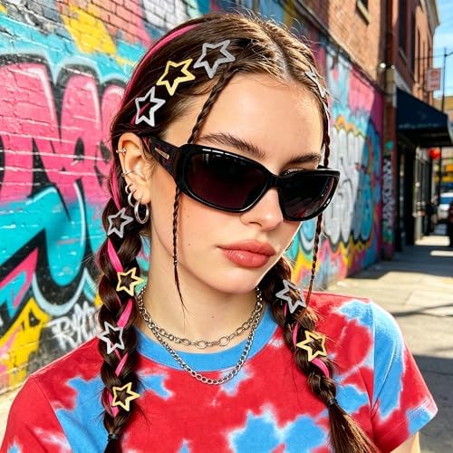 VIBILIA 18 Pcs Star Hair Clips Y2K Silver Non-Slip Snap Hair Accessories - Image 3