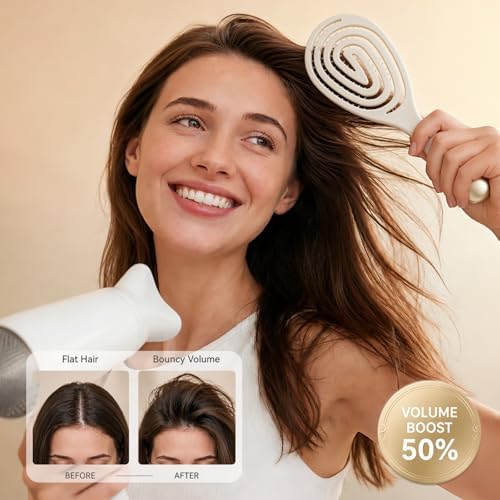 Detangler Hairbrush, Vented Soft Bristle Hair Brush - Image 2