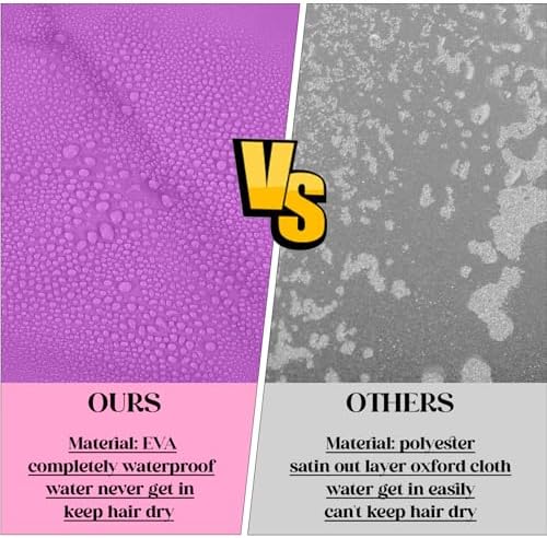 2 Pcs Large Shower Cap for Braids, Extra Long Shower Cap for Women Long Hair & Locs, Waterproof Hair Bonnets for Dreadlocks Drawstring Bath Caps for Women & Men (Blue, Purple) - Image 6
