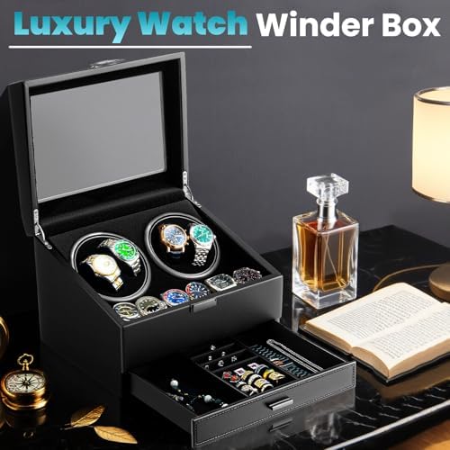 4 Watch Winder and 6 Storage with Jewelry Drawer - Image 2