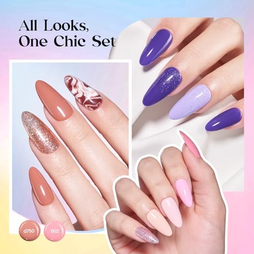 Beetles Gel Nail Polish Set, 36 Colors Pink Purple Red Green Blue Brown - Image 3