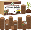 Halatool 55 Pcs 30mm Compressed Coco Coir Pellets, Seed Starter Soil by HALATOOL
