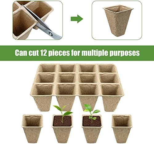 240 Cells Biodegradable Seedling Starter Trays, 20 Pack Plant Starter Kit - Image 3