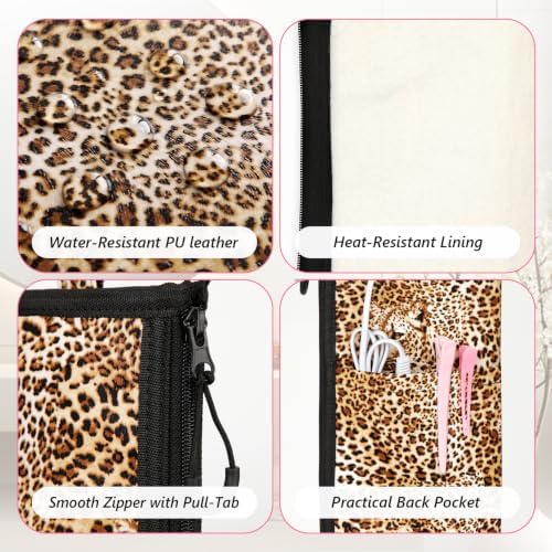 2-in-1 Heat Resistant Mat & Storage Bag with Pocket for Hair Tools - Image 3