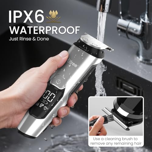 Ufree 3-in-1 Beard Trimmer for Men, IPX6 Waterproof Electric Razor Shaver - Image 7