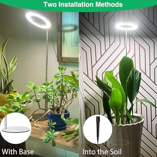 6.3in Grow Lights for Indoor Plants, Full Spectrum with Metal Base - Image 2