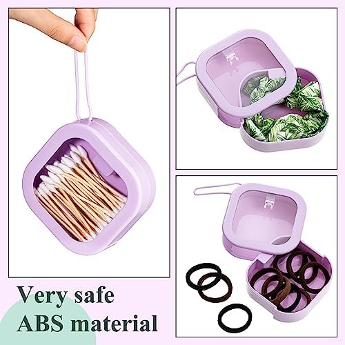Kathfly 4 Pcs Hair Tie Organizer Travel, Stackable, Purple - Image 6