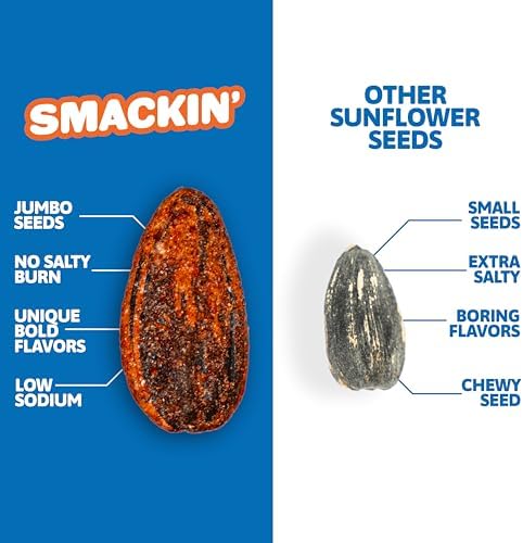 SMACKIN' Sunflower Seeds, Roasted Jumbo Small-Batch, American Made - Backyard BBQ. 1.5oz bags (6 Pack) - Image 5