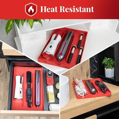 Hot Tools Organizer | Heat-Resistant Mat for Styling Tools up to 428°F | Drawer Organizer | 14.75" x 9.5" x 1" - Image 6