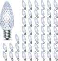 C9 LED Christmas Lights Outdoor Replacement Bulbs Cool White 6500K 50 Pack by AustinCoast