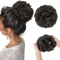 CJL HAIR Large Messy Bun Hair Piece Wavy Curly Scrunchies Synthetic Chignon Ponytail Hair Extensions Thick Updo Hairpieces for Women Pepper Grey by CJLHAIR