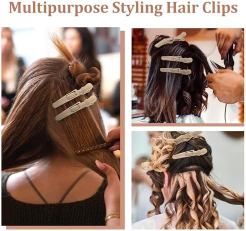 24 Pack Alligator Hair Clips, Professional Clips for Hair Sectioning, Hair Styling Accessories for Women Men Girls Teens，Khaki - Image 5