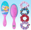 Luv Her Paw Patrol Hair Accessories Set - 9 inch Detangling Brush, 4 Scrunchies & Hair Ties for Girls by LUVHERKIDS