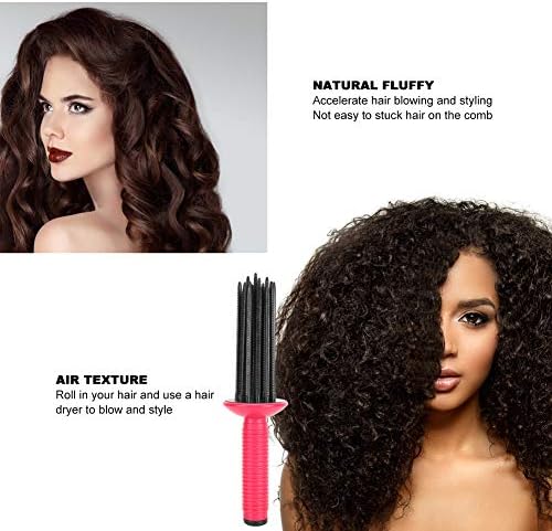 Hairstyling Tools Hair Curler Curling Wand, 2pcs Hair Styling Curler Curls Comb Hair Curler Curling Make Up Brush Roller Tool for Home Travel Hair Salon Use (17 Comb Teeth) - Image 3