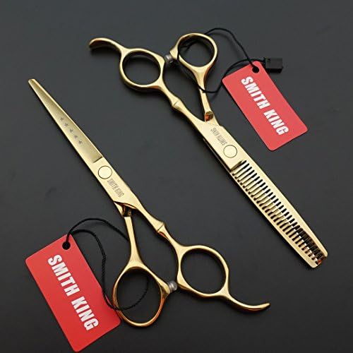 6.0 Inches Professional hair cutting thinning scissors set with razor (Gold) - Image 3